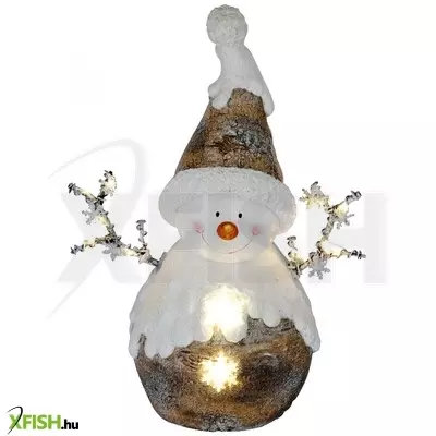 Dekorációs termékek home kdc 29 led-es hóember kerámia figura, 12 db LED