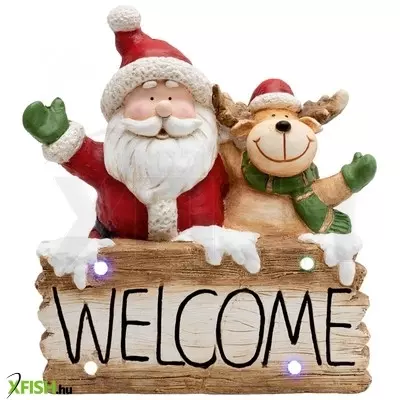 Dekorációs termékek home kdc 49 led-es kerámia welcome figura, beltéri kivitel, 4 db színváltó LED