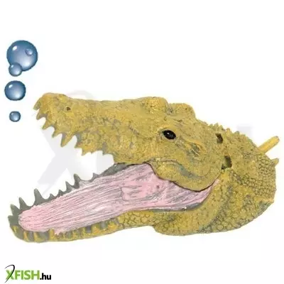 Kairui aquarium arts krokodil buborékoló akvárium dekoráció - ke-704 (14x6x4cm)
