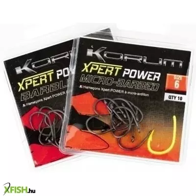 Korum Xpert Power Barbless Hooks Szakáll Nélküli Horog - Size 6