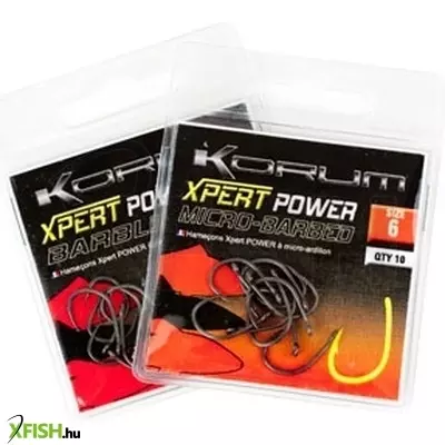 Korum Xpert Power Micro Barbed Hooks Mikro Szakállas Horog - Size 12