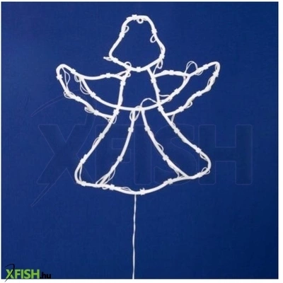 Dekorációs termékek home kid501bww led-es angyal ablakdísz, 33x30 cm, 35 db melegfehér led, időzítő, elemes tápellátás, beltéri kivitel