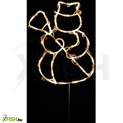 Dekorációs termékek home kid507ww led-es hóember ablakdísz, 35db melegfehér led, időzítő, adapteres tápellátás, kül- és beléri kivitel