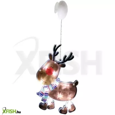 Dekorációs termékek home kid 311 rénszarvas ablakdísz, 10 db led, öntapadó elemtartó, 10 X 26 cm