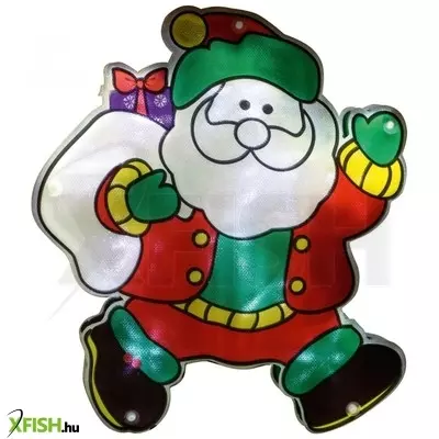 Dekorációs termékek home kid 313 led-es mikulás ablkadísz, beltéri kivitel, 10 db fehér led, 19cm, 4,5v