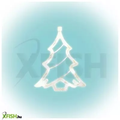 Dekorációs termékek home kid 412 karácsonyfa ablakdísz, 8 db led, öntapadós elemtartó