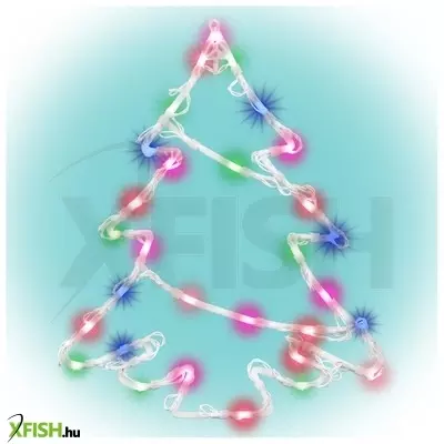 Dekorációs termékek home kid 502 b/m fenyőfa ablakdísz, 35 db színes led, 3 funkció, kapcsolható