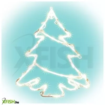 Dekorációs termékek home kid 502 b/ww fenyőfa ablakdísz, 35 db melegfehér led, 3 funkció, kapcsolható