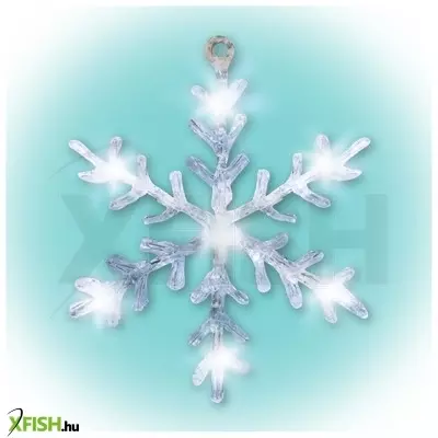 Dekorációs termékek home kid 701 hókristály ablakdísz, 16 db led, akril, hidegfehér