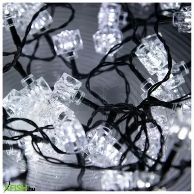 Home kii50cube dekorációs fényfüzér, hidegfehér, 50 led, + 50 akril kocka dekoráció, beltéri