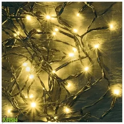 Dekorációs termékek home kii 50/ww led-es fényfüzér, 4 M / 50 db melegfehér led, állófényű, zöld vezeték, hálózati adapter, beltéri kivitel