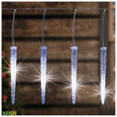 Dekorációs termékek home kjl 35 led-es jégcsap fényfüzér, kül- és beltéri kivitel, 15 jégcsap, jégcsaponként 18 led, 270 db hidegfehér led, füzér hossza 5,6 M