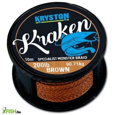 Kryston Kraken Monster Braid Pergető Fonott Előkezsinór 200Lbs 10M Barna