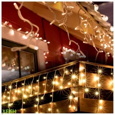 Dekorációs termékek home kkf 608/ww led-es fényfüggöny, 20 M / 600 db melegfehér led, 8 fényprogram, fehér vezeték, hálózati adapter, kül- és beltéri kivitel