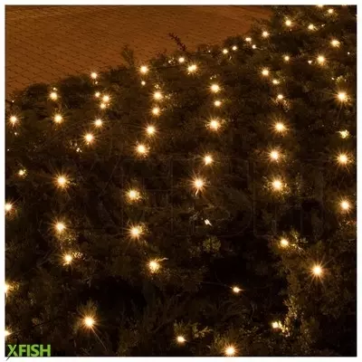 Dekorációs termékek home kln 160c/ww led-es háló, 2x1,5 M / 160 db melegfehér led, zöld vezeték, állófényű, hálózati adapter, kül- és beltéri kivitel