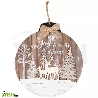 Dekorációs termékek home klw 32 ablakdísz, ajtódísz, fa, 6 db led, lézervágott, kapcsolható