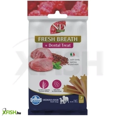 N d Quinoa Dog Jutalomfalat Fresh Breath Adult Med Max Friss Lehelet 100g