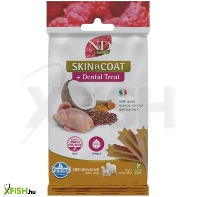 N d Quinoa Dog Jutalomfalat Skin Coat Quail Adult Med Max 100g