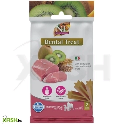 N d Tropical Selection Dog Jutalomfalat Dental Pork Adult Med Max 100g