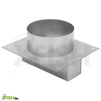 Home kpehkiv hátsó kivezető idom konyhai páraelszívóhoz, storm és hurricane típusokhoz, horganyzott, ø117 mm, 160 X 52 mm szögletes rész, 188 X 160 mm tartólemez