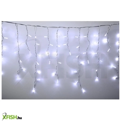Dekorációs termékek home ksfw200wh sorolható fényfüggöny, 4 méter, 200db hidegfehér led, fehér vezeték, kül- és beltéri kivitel