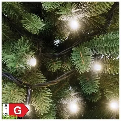 Dekorációs termékek home ksi 100/ww led-es fényfüzér, 10 M / 100 db melegfehér led, állófényű, fekete vezeték, kül- és beltéri kivitel