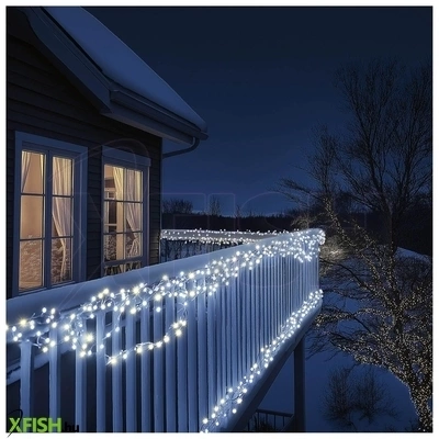 Dekorációs termékek home ksiw100wh sorolható fényfüzér, 10 méter , 100db hidegfehér led, fehér vezeték, kül- és beltéri kivitel