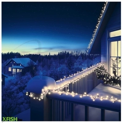 Dekorációs termékek home ksiw200wh sorolható fényfüzér, 20 méter , 200db hidegfehér led, fehér vezeték, kül- és beltéri kivitel