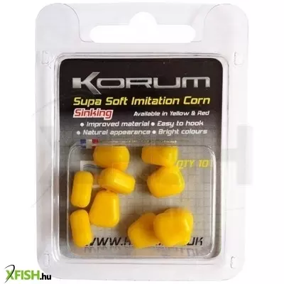 Korum Supa Soft Imitation Corn - Sinking - Yellow - Süllyedő Gumikukorica