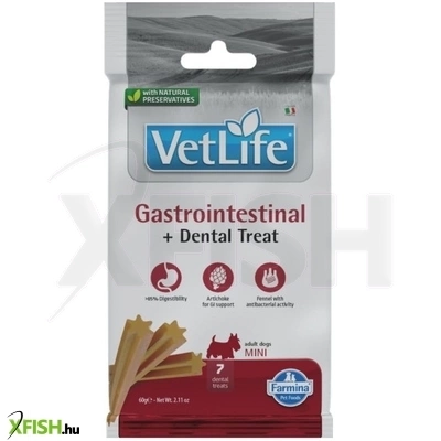 Vet life Natural Diet Dog Jutalomfalat Gastrointestinal Mini 60g