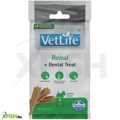 Vet Life Natural Diet Dog Jutalomfalat Renal Adult Mini 60g