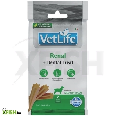 Vet Life Natural Diet Dog Jutalomfalat Renal Adult Medium 100g
