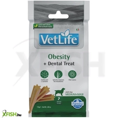 Vet Life Natural Diet Dog Jutalomfalat Obesity Adult Medium 100g