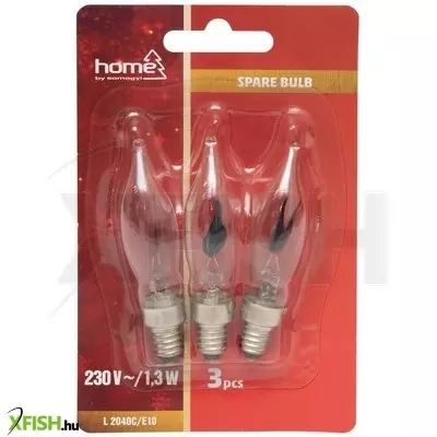 Dekorációs termékek home L 2040c/e10 pótizzó, kad 07, kad 07/rd, gyertyaláng, 3 db