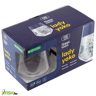 Örökpohár happyglass lady yoko törhetetlen koktélpohár, 40 cl, bpa mentes, élelmiszeripari minőség, 2 db / szett