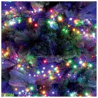 Dekorációs termékek home lc 768/m led-es cluster fényfüzér 7,5 M / 768 db színes led, fekete vezeték, 8 fényprogram, távirányító, hálózati adapter, kül- és beltéri kivitel