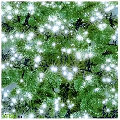 Dekorációs termékek home lc 768/wh led-es cluster fényfüzér 7,5 M / 768 db hidegfehér led, fekete vezeték, 8 fényprogram, távirányító, hálózati adapter, kül- és beltéri kivitel