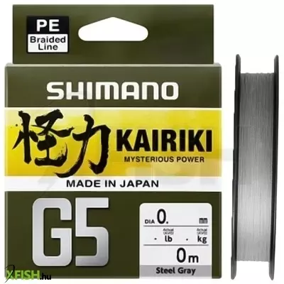 Shimano Line Kairiki G5 Fonott Zsinór Szürke 150m 0,20mm 9,9Kg