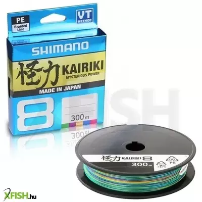 shimano line kairiki 4 fonott zsinór multi color 150m 0,23mm 18,6kg