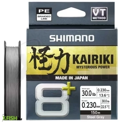 Shimano Line Kairiki 8+ Fonott Zsinór Szürke 150m 0.23mm 22.5kg