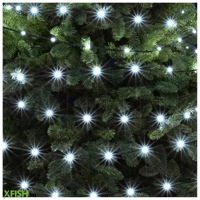 Dekorációs termékek home led158dwh dot led-es fényfüzér, kül- és beltéri kivitel, 150 db hidegfehér led, 8 világítási mód, 15 M füzérhossz