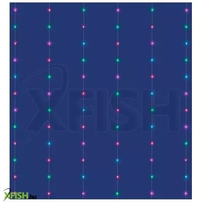 Dekorációs termékek isparkle leds120cv-2 micro led-es fényfüggöny, 2x2 M / 120 db rgb led, applikációval vezérelhető, smart, kül- és beltéri kivitel