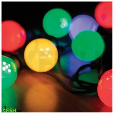 Home lpl 30m fényfüzér, 30 db LED gömb, színes, ip44, kültéri, beltéri