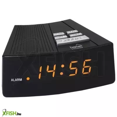 Home ltc 03 digitális LED ébresztőóra, borostyán sárga kijelző, ébresztés visszajelzés, 8 perces ébresztésismétlés-funkció, elemes vagy hálózati tápellátás