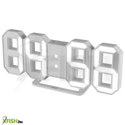 Home ltc 04 digitális, 3d LED ébresztőóra, 80 mm magas fehér kijelző, kitűnően leolvasható, háromféle fényerősség