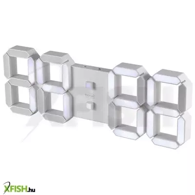 Home ltc 05 digitális, 3d LED ébresztőóra, 128 mm magas fehér kijelző, kitűnően leolvasható, háromféle fényerősség, idő, dátum és hőmérséklet-kijelzés