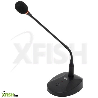 Sal m13 asztali mikrofon, professzionális, LED üzemjelző és fénygyűrű, kardioid irány karakterisztika, xlr csatlakozó, elemes tápellátás