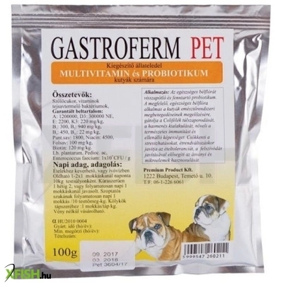 Gastroferm Pet Emésztő Rendszer Segítő Por Kutyák Számára 100g