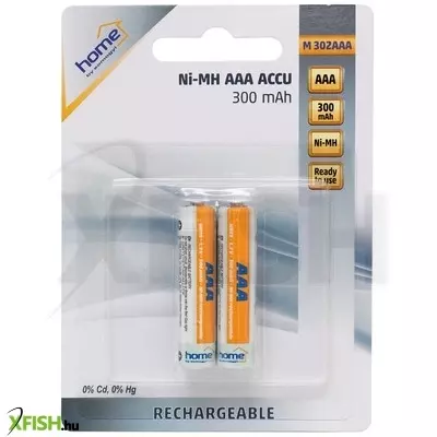 home m 302aaa tölthető akkumulátor, nimh, aaa, 300 mah, 2 db