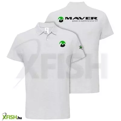Maver Passion Galléros Horgász Póló Fehér Xl